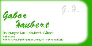 gabor haubert business card